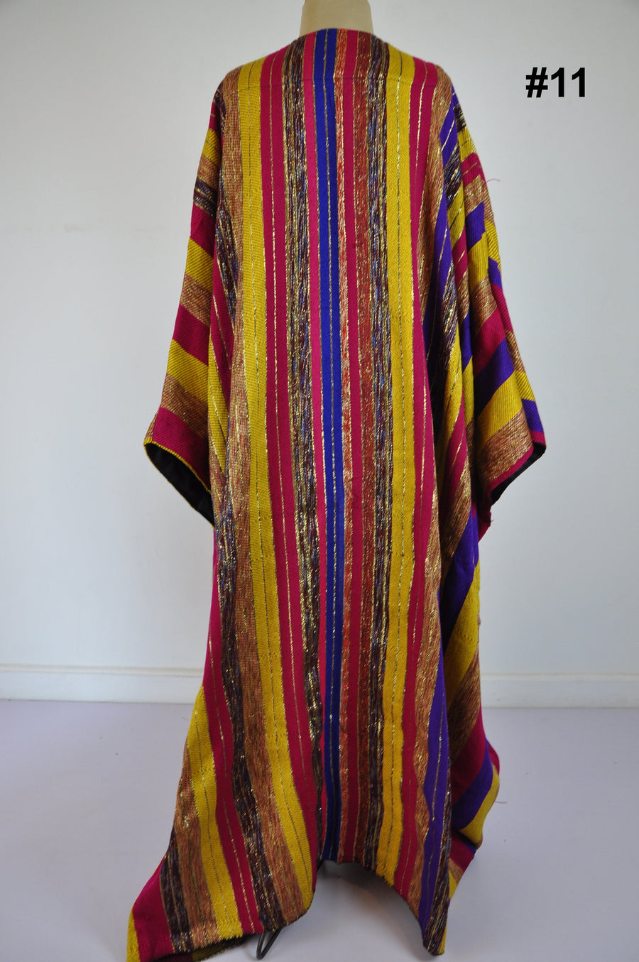 Vibrant multicolor hand loomed Kimono, Winter Wool Kimono, Abayas, Winter Abaya, Colorful Abaya, Handmade Abaya, Kimonos for women