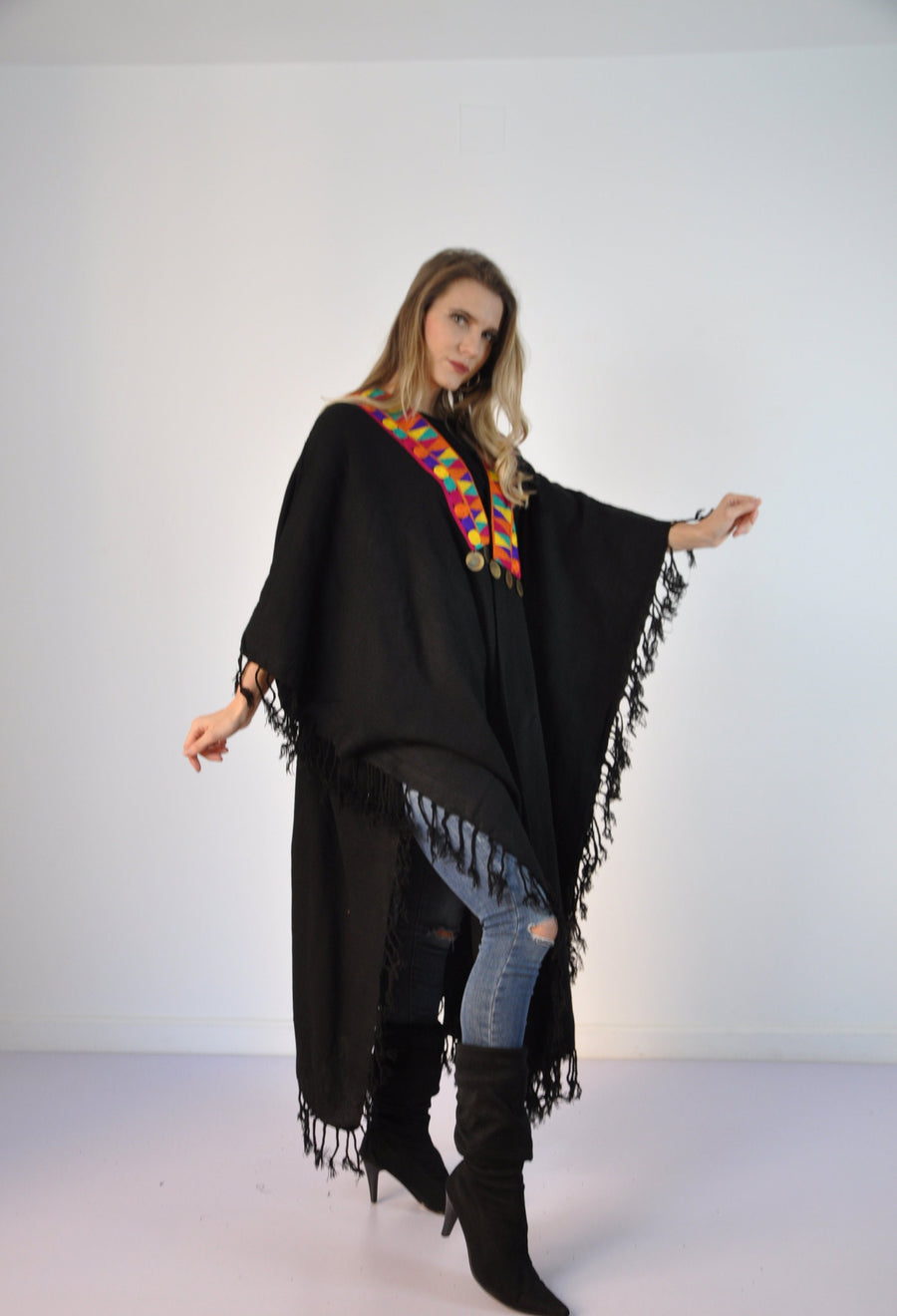 Bohemian embroidered Kimono cardigan, Wool Kimono, Boho Kimono Cardigan, Womens Cardigans, Boho Cardigan, Duster, Velvet Cardigan