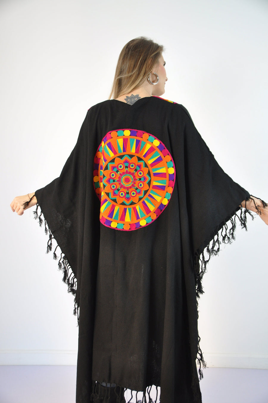 Bohemian embroidered Kimono cardigan, Wool Kimono, Boho Kimono Cardigan, Womens Cardigans, Boho Cardigan, Duster, Velvet Cardigan