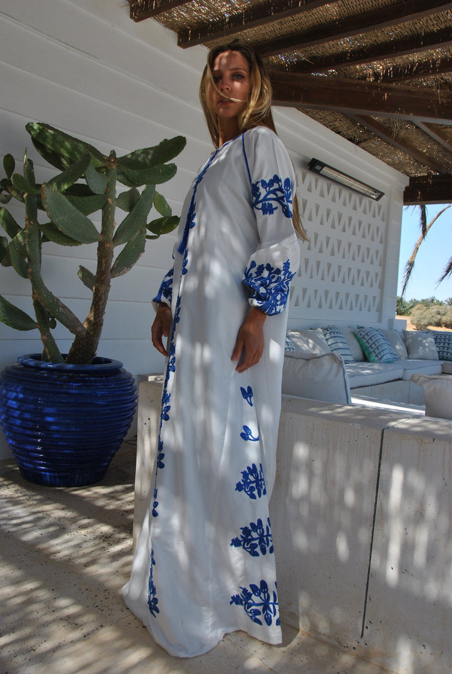 White embroidered cotton Caftan, ,caftans for women, Kaftan maxi, embroidered Caftan dress, Caftan maxi dress, Caftans for women, Caftans