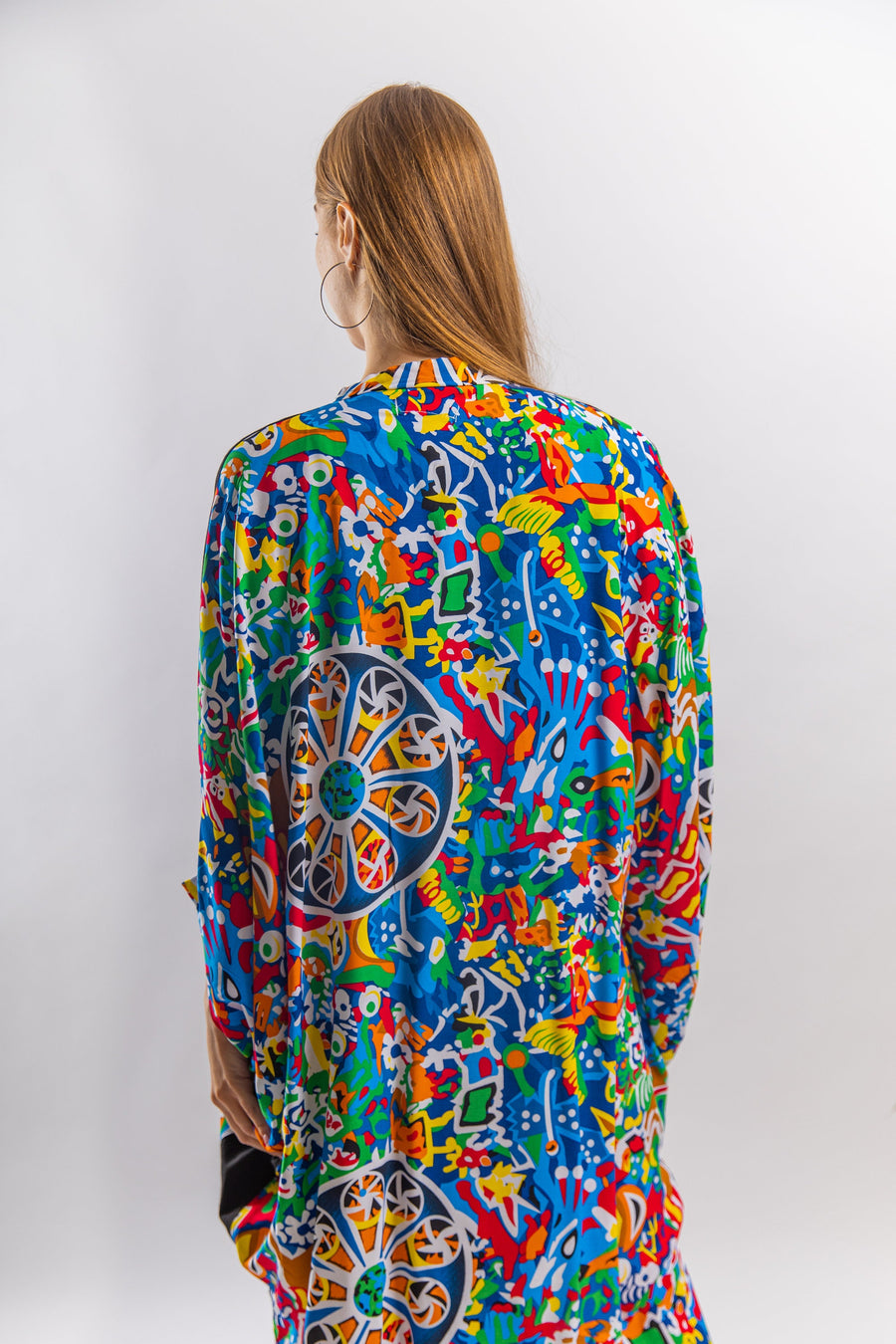 Plus size Boho black Tunic kaftan with pockets, vibrant print tunic kaftan dress, cotton tunic dress, Summer tunic, vacation tunic,