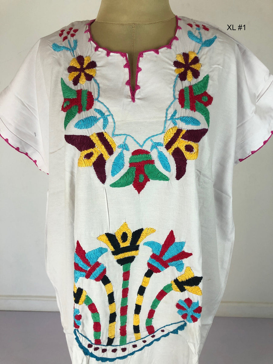 Hand embroidered white caftan, vacation caftan, summer caftan, Summer, beach caftan, resorts caftan, colorful, eccentric caftans, size XL