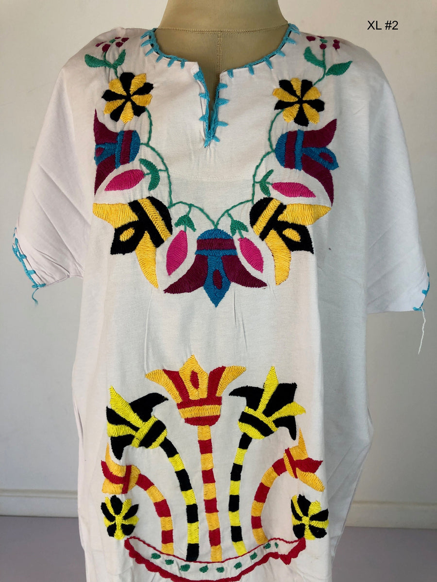 Hand embroidered white caftan, vacation caftan, summer caftan, Summer, beach caftan, resorts caftan, colorful, eccentric caftans, size XL