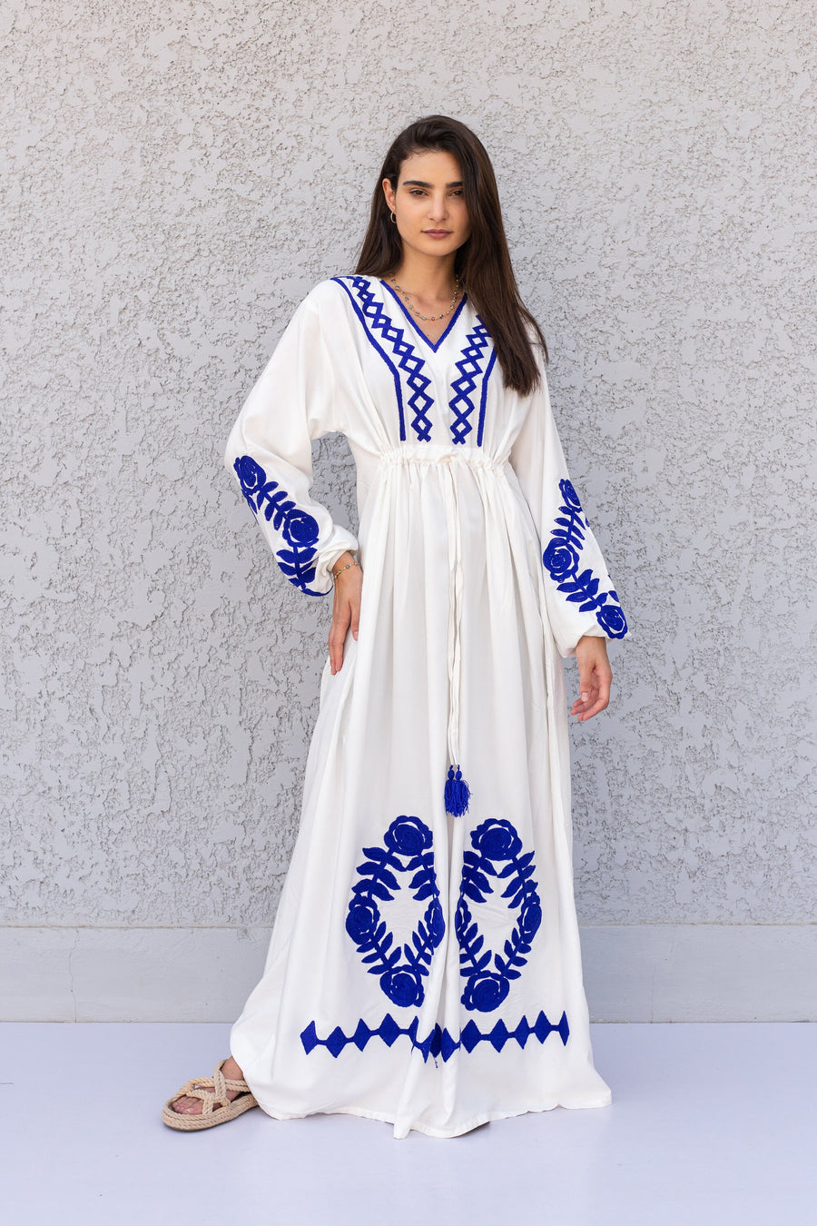 Chic plus size white caftan, cotton caftan for women, embroidered Caftan maxi dress, Caftan maxi dress, Caftans for women, Caftans, summer