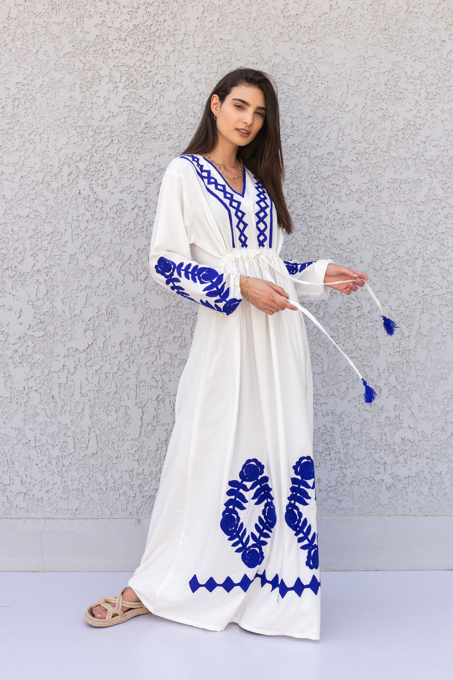 Chic plus size white caftan, cotton caftan for women, embroidered Caftan maxi dress, Caftan maxi dress, Caftans for women, Caftans, summer