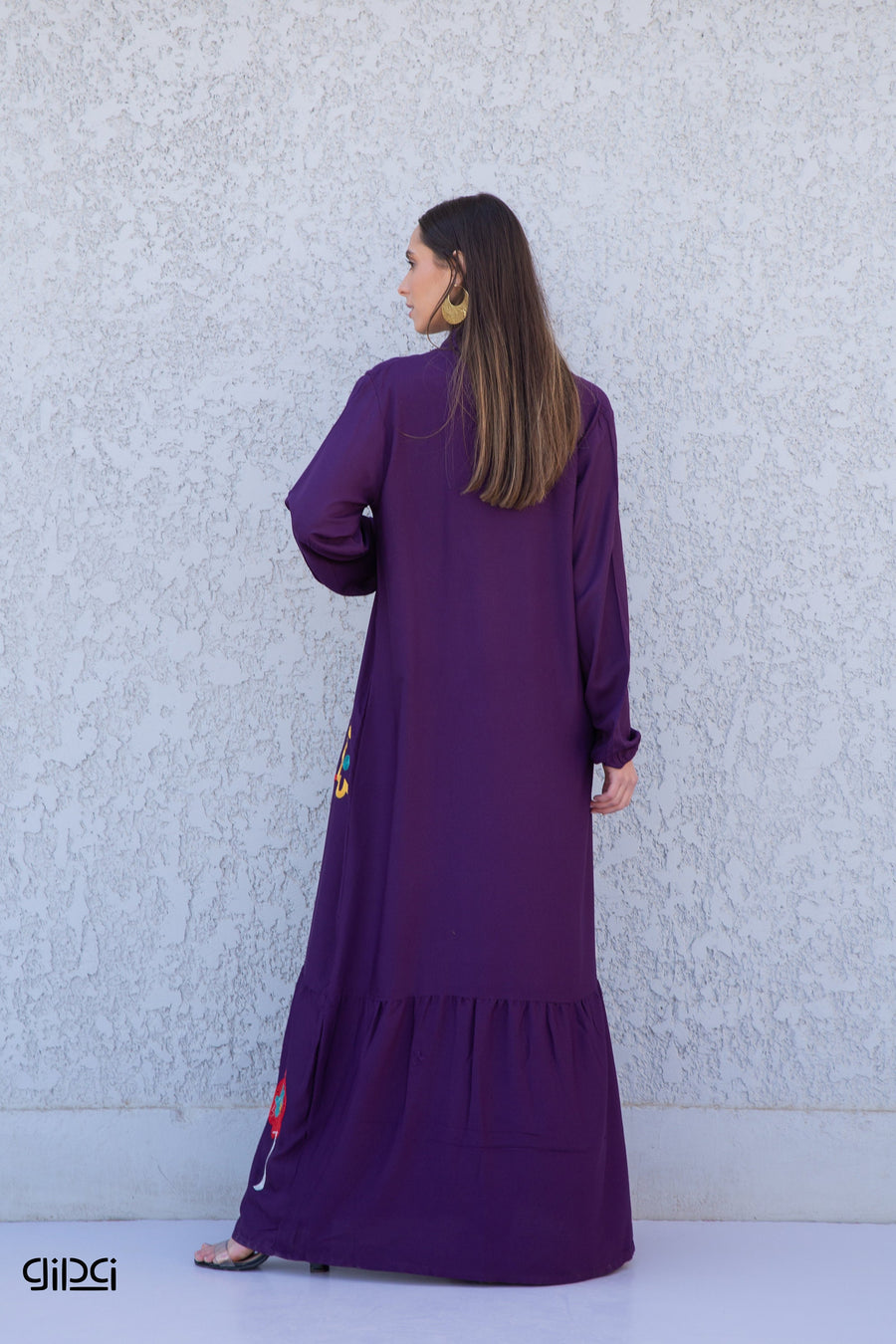 Summer Purple embroidered kaftan dress, caftans for women, Boho Kaftan dress, Caftans for women, long summer kaftan, kaftans, caftan
