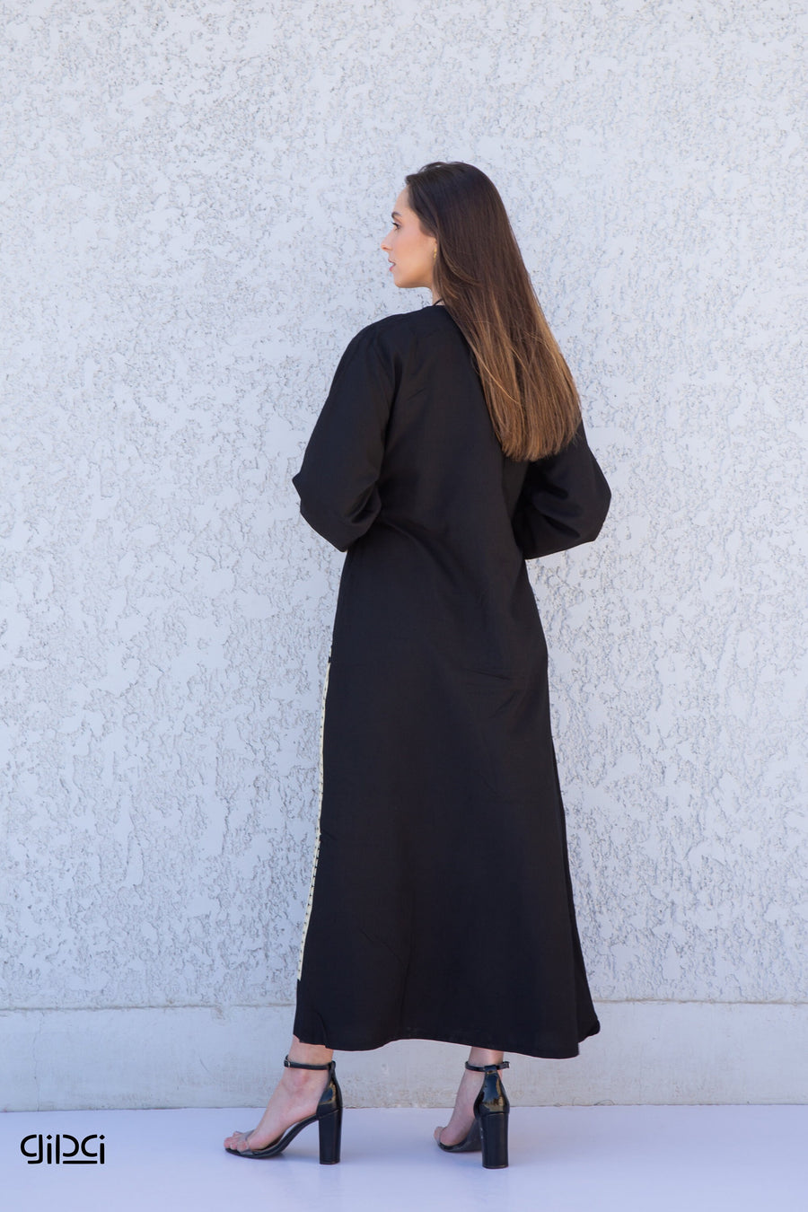 Short black embroidered caftan, Cotton caftans for women, Cotton caftan, Egyptian cotton kaftan, summer caftan dress, wedding caftan