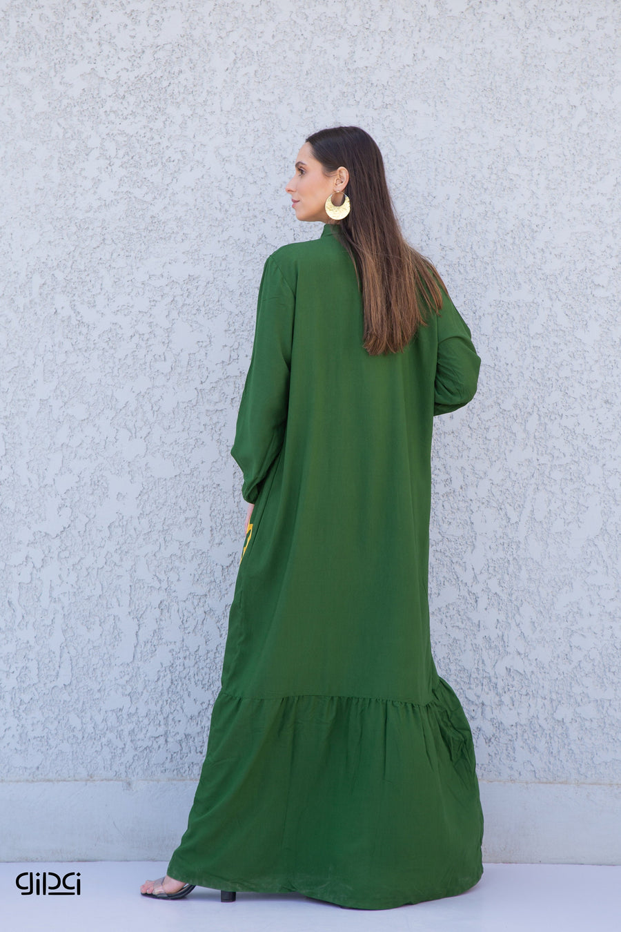 Colorful Green Summer cotton maxi kaftan dress, caftans for women, Boho Kaftan dress, Caftans for women, long summer kaftan, kaftans, caftan