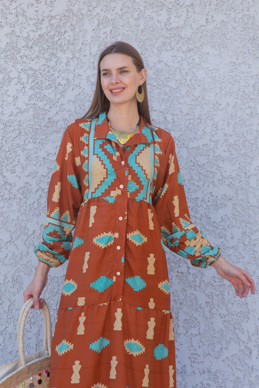 Mustard/Orange button up Caftan, Orange caftan dress, caftans for women, Boho Kaftan dress, Caftans for women, long summer kaftan, caftan