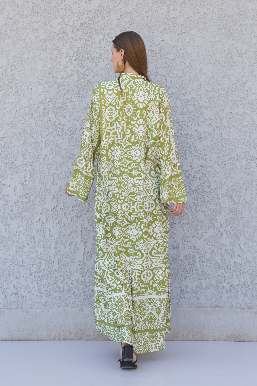 Beautiful print Lime green kaftan dress, caftans for women, Boho Kaftan dress, Caftans for women, long summer kaftan, kaftans, caftan