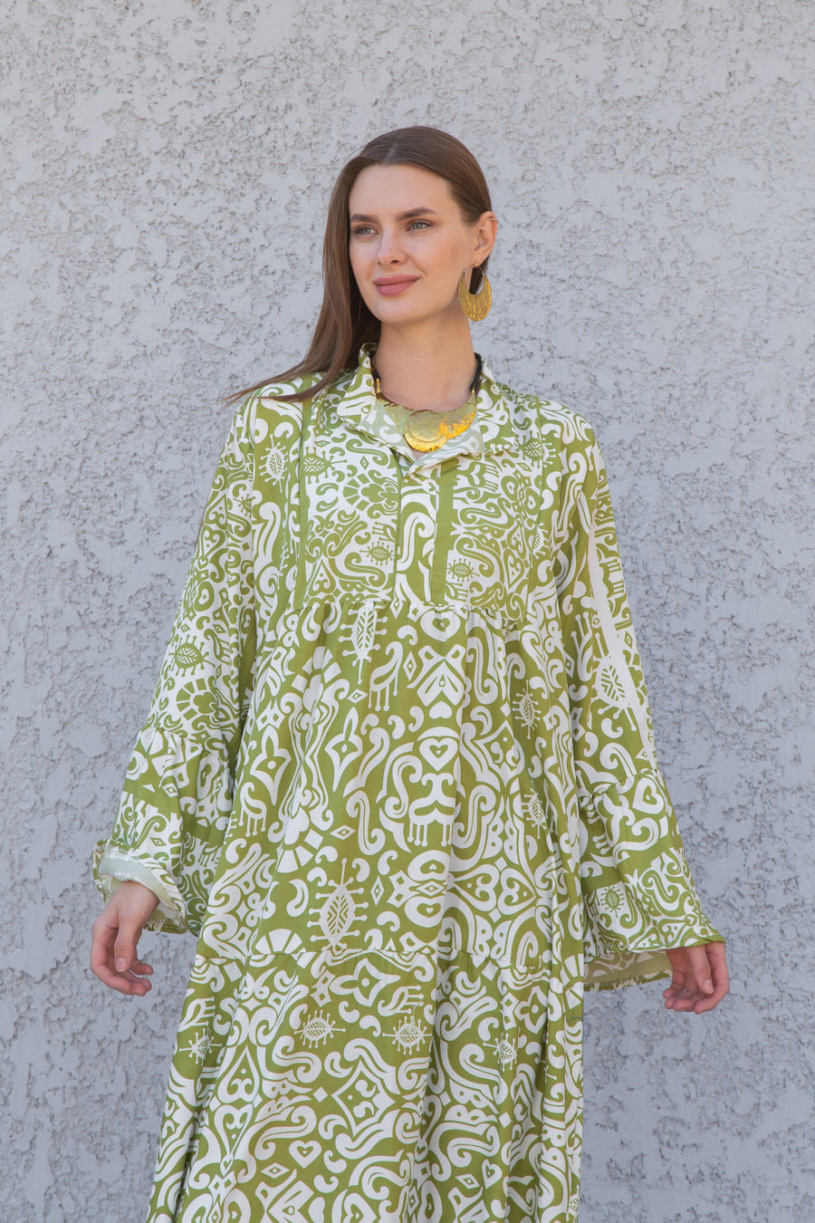 Beautiful print Lime green kaftan dress, caftans for women, Boho Kaftan dress, Caftans for women, long summer kaftan, kaftans, caftan