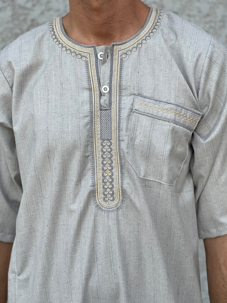 Men's Summer Kaftan, Short sleeve Men's kaftan, Cotton men caftan, caftans for men, men clothing, gift for men, husband gift, gift for him