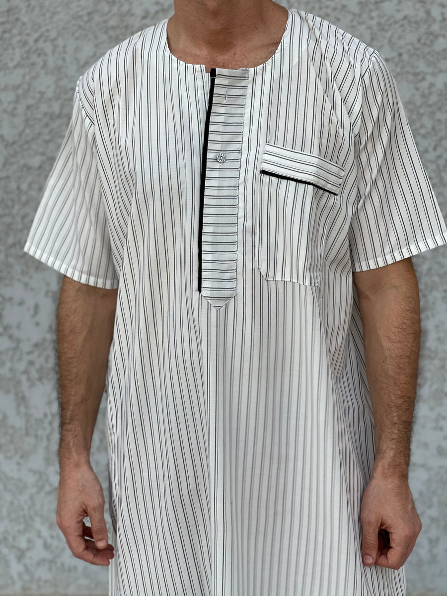 Men's Summer Kaftan, Short sleeve Men's kaftan, Cotton men caftan, caftans for men, men clothing, gift for men, husband gift, gift for him