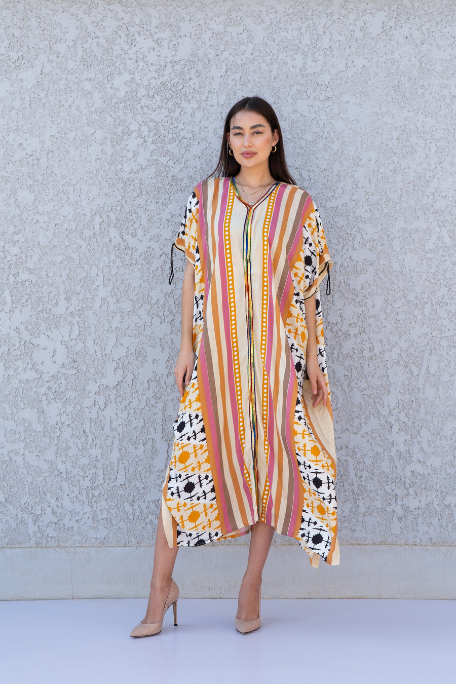 Red multicolor Plus size kaftan dress, maternity dress, African women clothing, Boho, caftans for women, caftans, kaftans, house kaftan