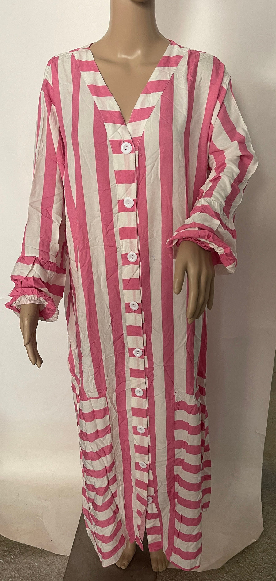 Stylish button up striped kaftan, Striped caftan dress, caftans for women, Boho Kaftan dress, Caftans for women, long summer kaftan, caftan
