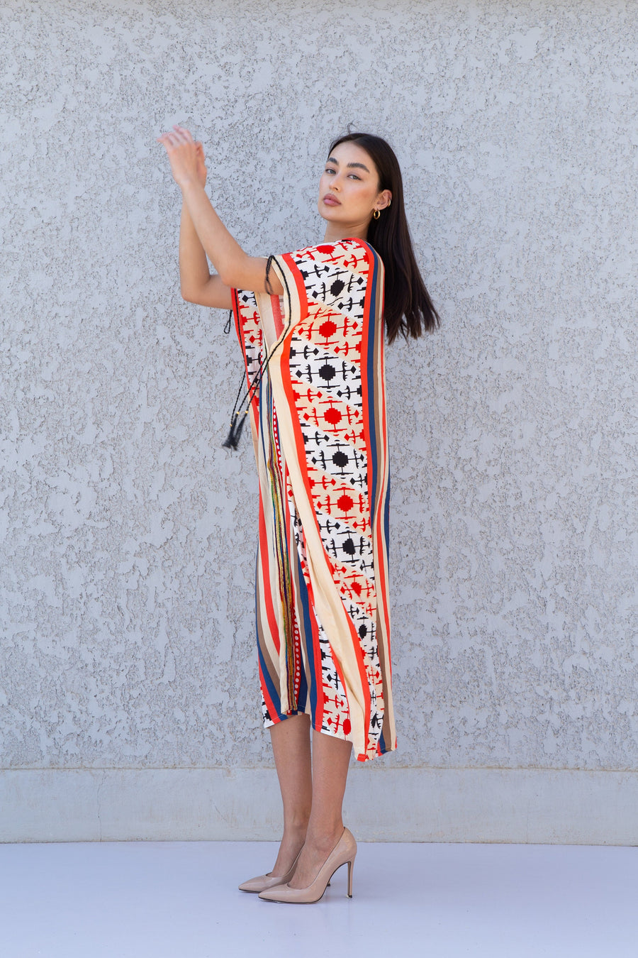 Yellow multicolor Plus size kaftan dress, maternity dress, African women clothing, Boho, caftans for women, caftans, house kaftan 10-23
