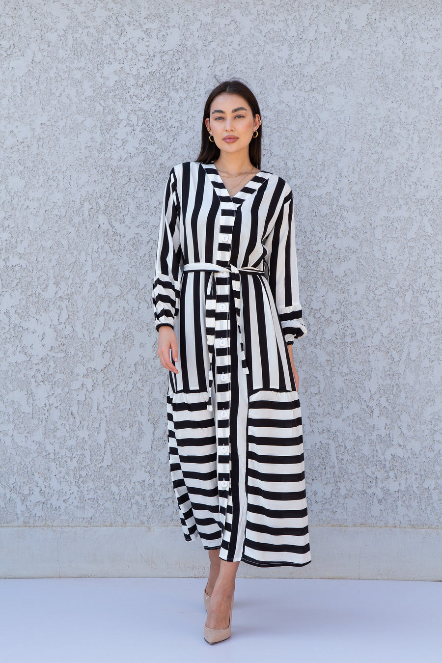 Stylish button up striped kaftan, Striped caftan dress, caftans for women, Boho Kaftan dress, Caftans for women, long summer kaftan, caftan