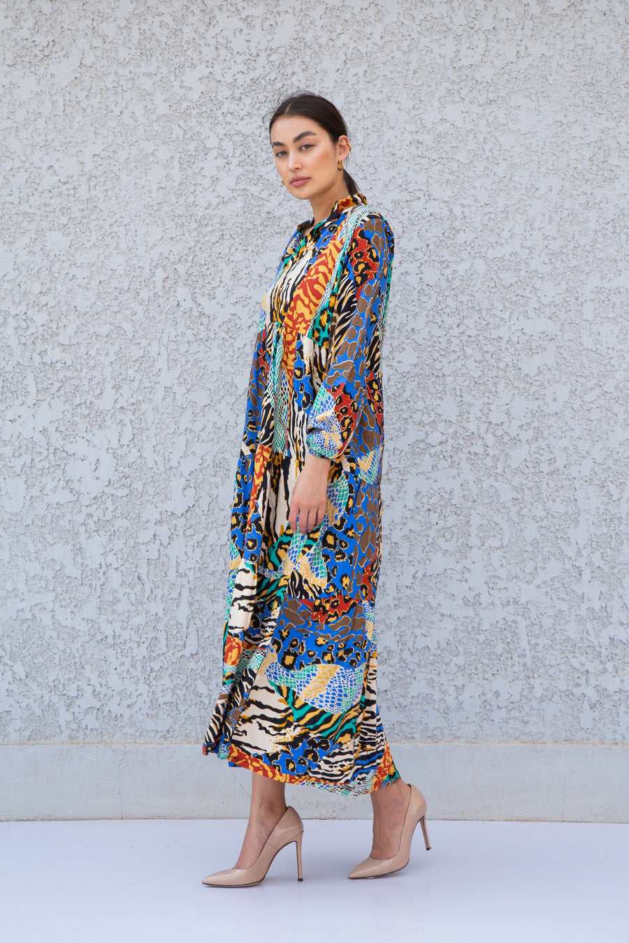 Beautiful print Blue kaftan dress, caftans for women, Boho Kaftan dress, Caftans for women, long summer kaftan, kaftans, caftan