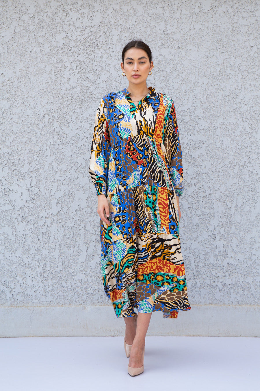 Beautiful print Blue kaftan dress, caftans for women, Boho Kaftan dress, Caftans for women, long summer kaftan, kaftans, caftan