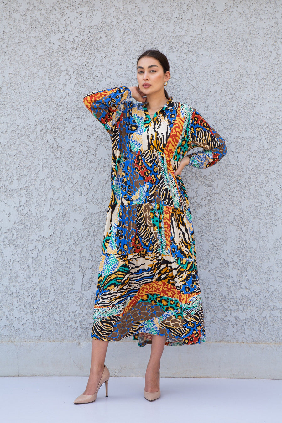 Beautiful print Blue kaftan dress, caftans for women, Boho Kaftan dress, Caftans for women, long summer kaftan, kaftans, caftan