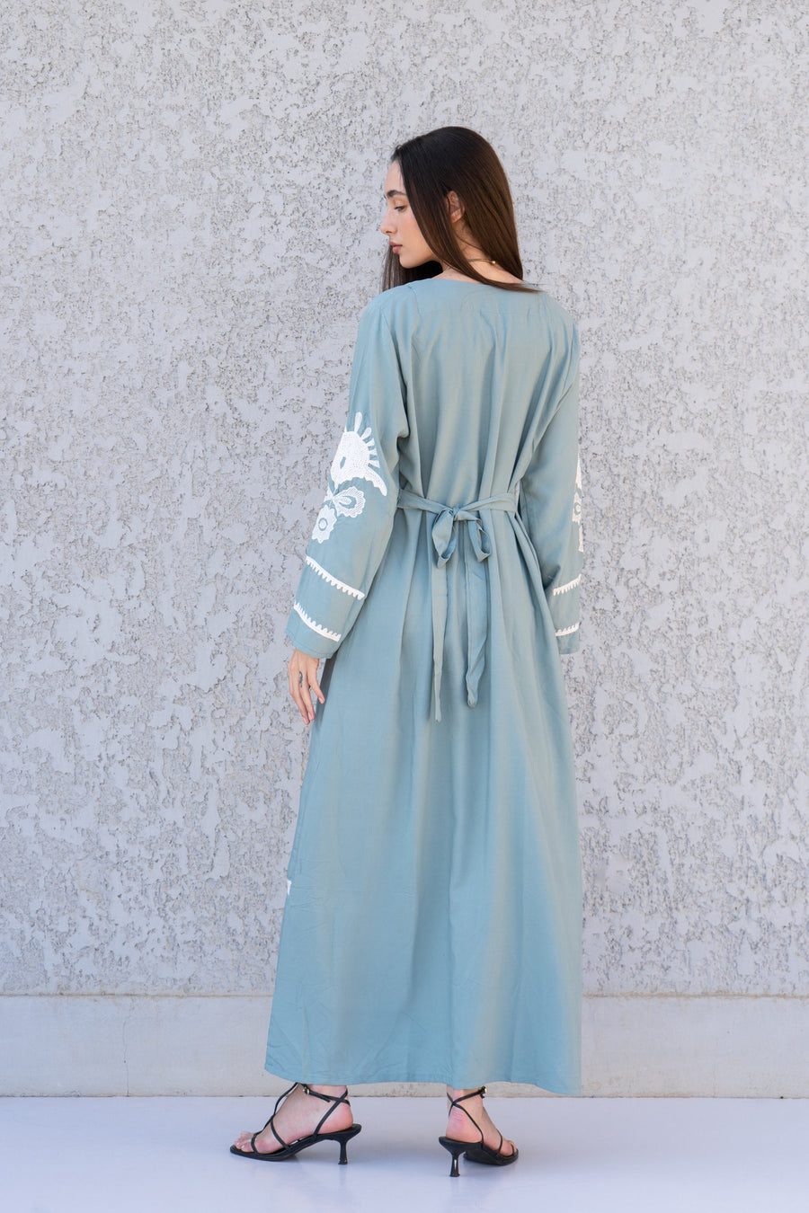 Beautiful Mint embroidered Caftan kaftan dress, caftans for women, Boho Kaftan dress, Caftans for women, long summer kaftan, kaftans, caftan