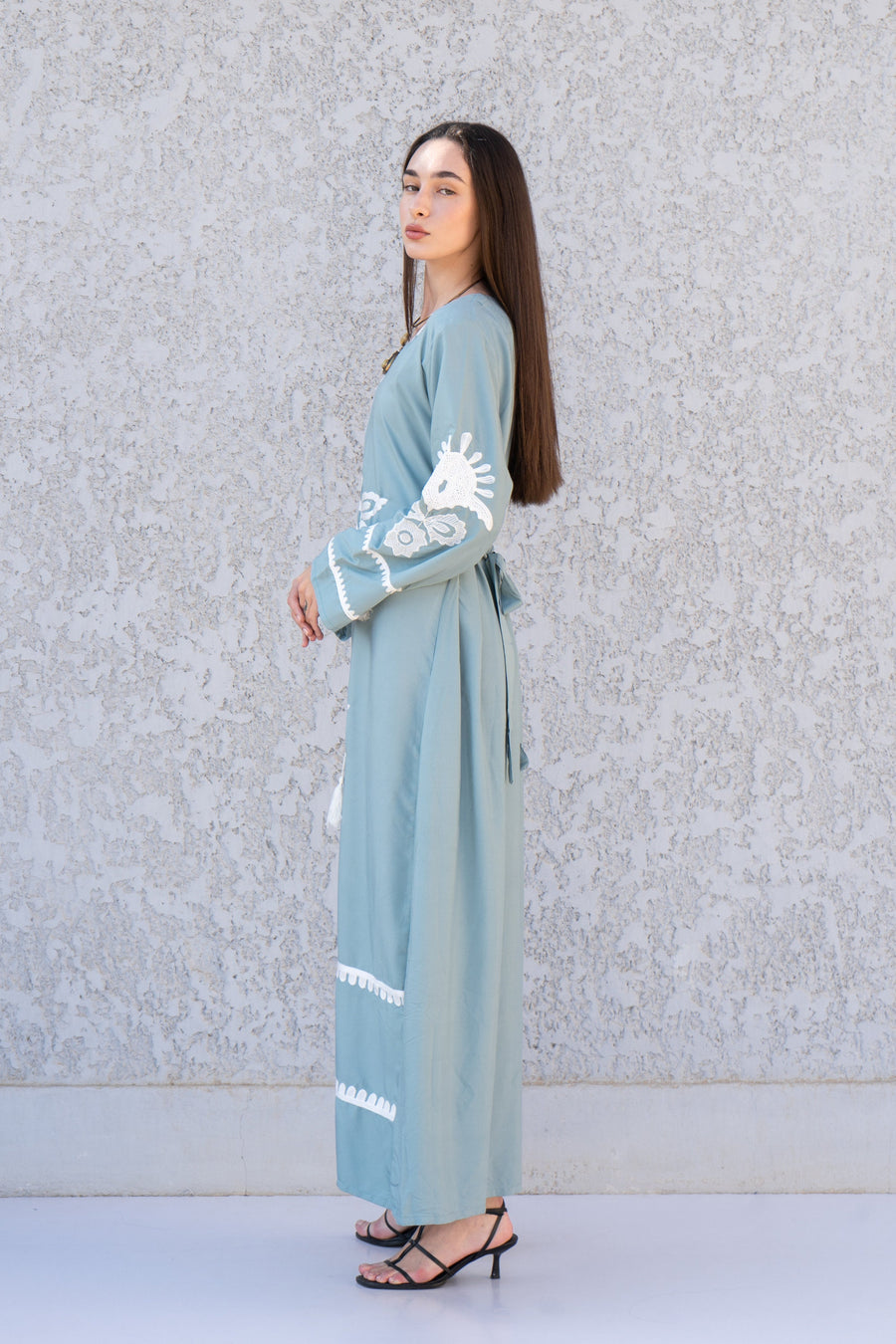 Beautiful Mint embroidered Caftan kaftan dress, caftans for women, Boho Kaftan dress, Caftans for women, long summer kaftan, kaftans, caftan