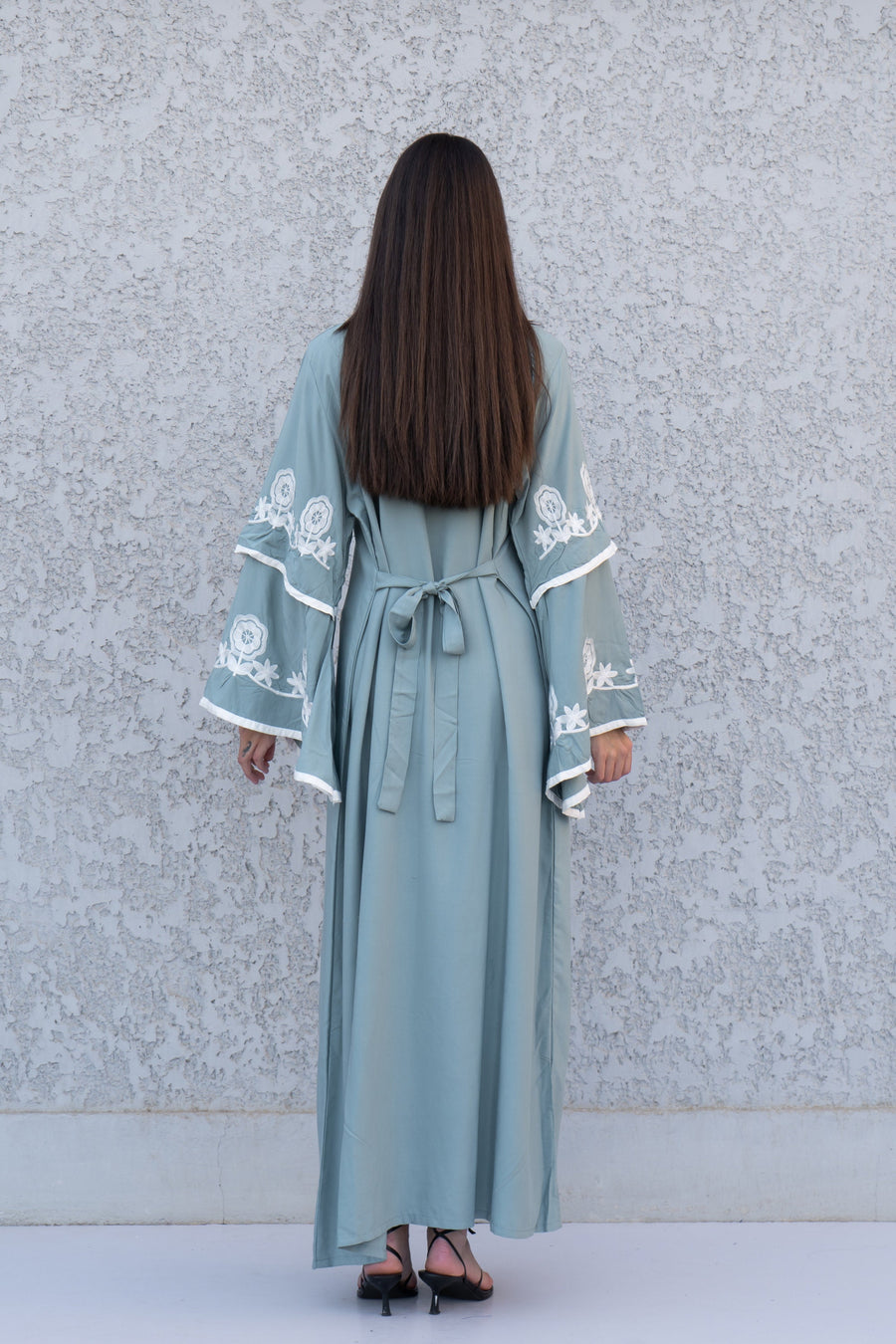 Mint wedding embroidered Kaftan maxi dress, Kaftan maxi, Cotton caftan women, caftan, Chic embroidered caftan, Egyptian cotton 10-23