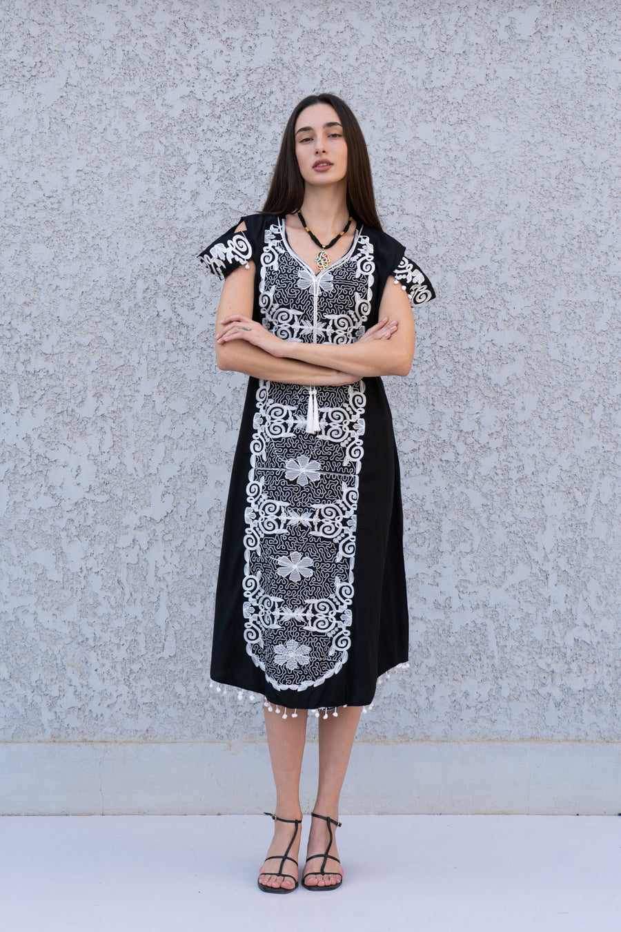 Summer black Off shoulder tunic kaftan dress, Tunic dress, Cotton caftan dress, women clothing, Boho maxi dress, Boho summer caftan