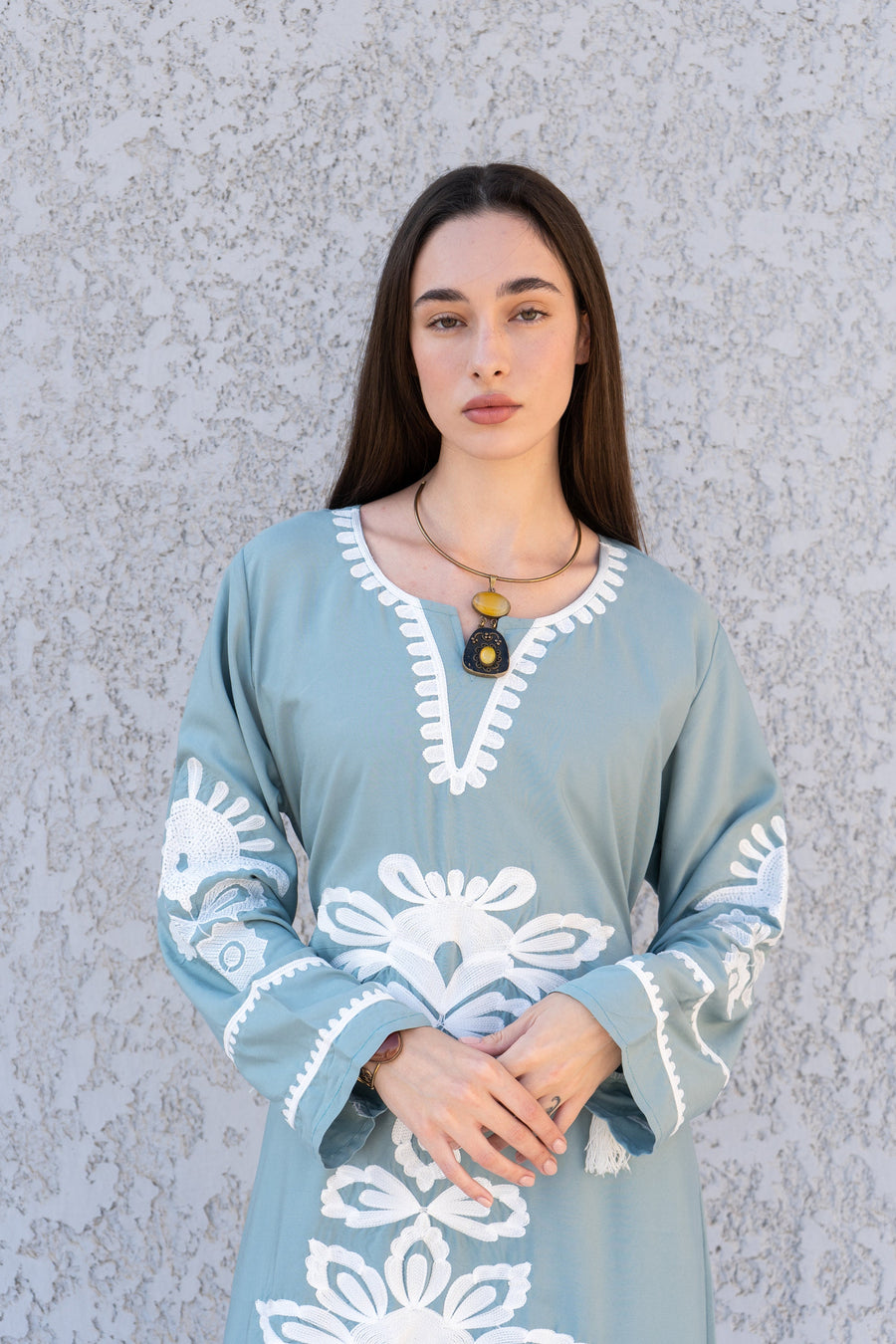 Beautiful Mint embroidered Caftan kaftan dress, caftans for women, Boho Kaftan dress, Caftans for women, long summer kaftan, kaftans, caftan