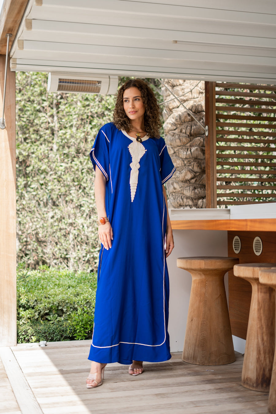 Royal Blue embroidered Cotton Kaftan, women Caftans maxi, Cotton caftan women, caftan, embroidered caftan, Egyptian cotton 04-24