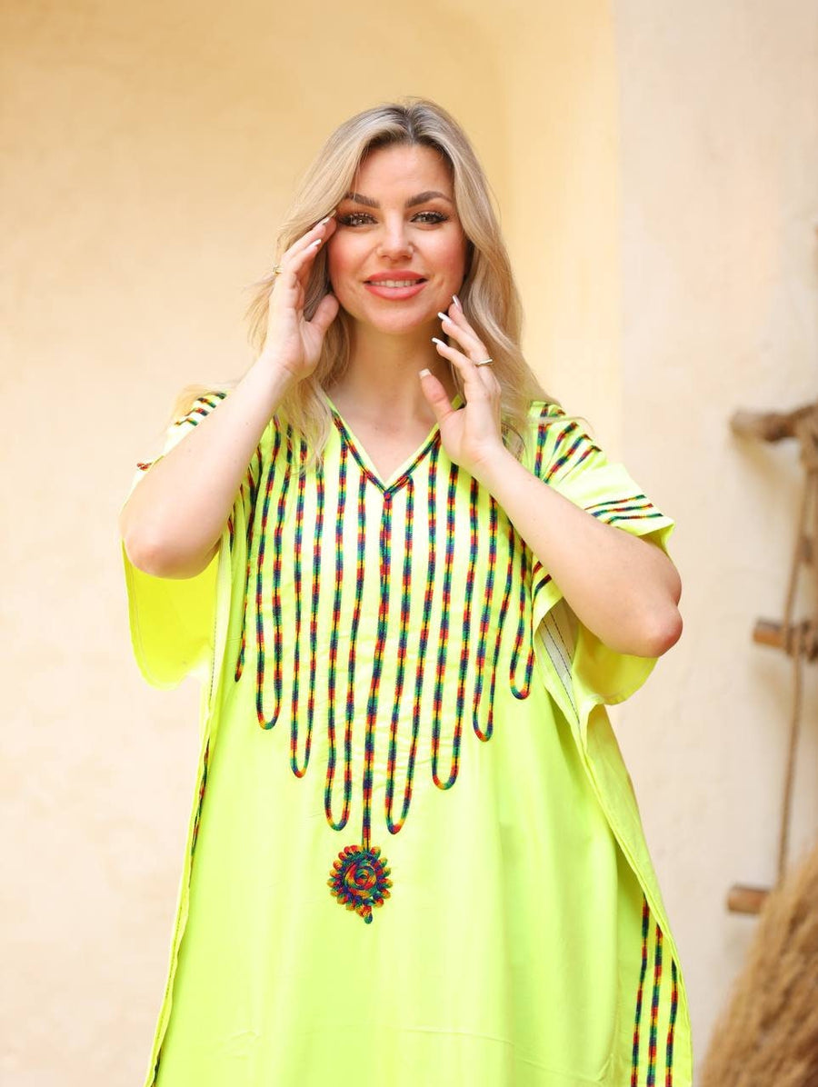 Colorful Black embroidered maternity caftan, caftans for women, caftan, women's kaftan, free size Kaftan, Summer Kaftan, maternity dress