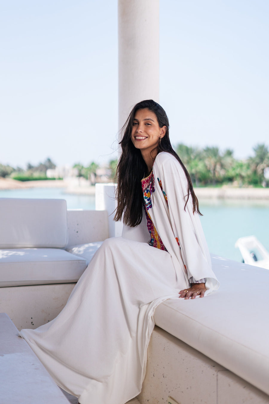 Boho white embroidered kaftan for women, colorful caftan, women's kaftan, free size Kaftan, Summer Kaftan, Caftans for women