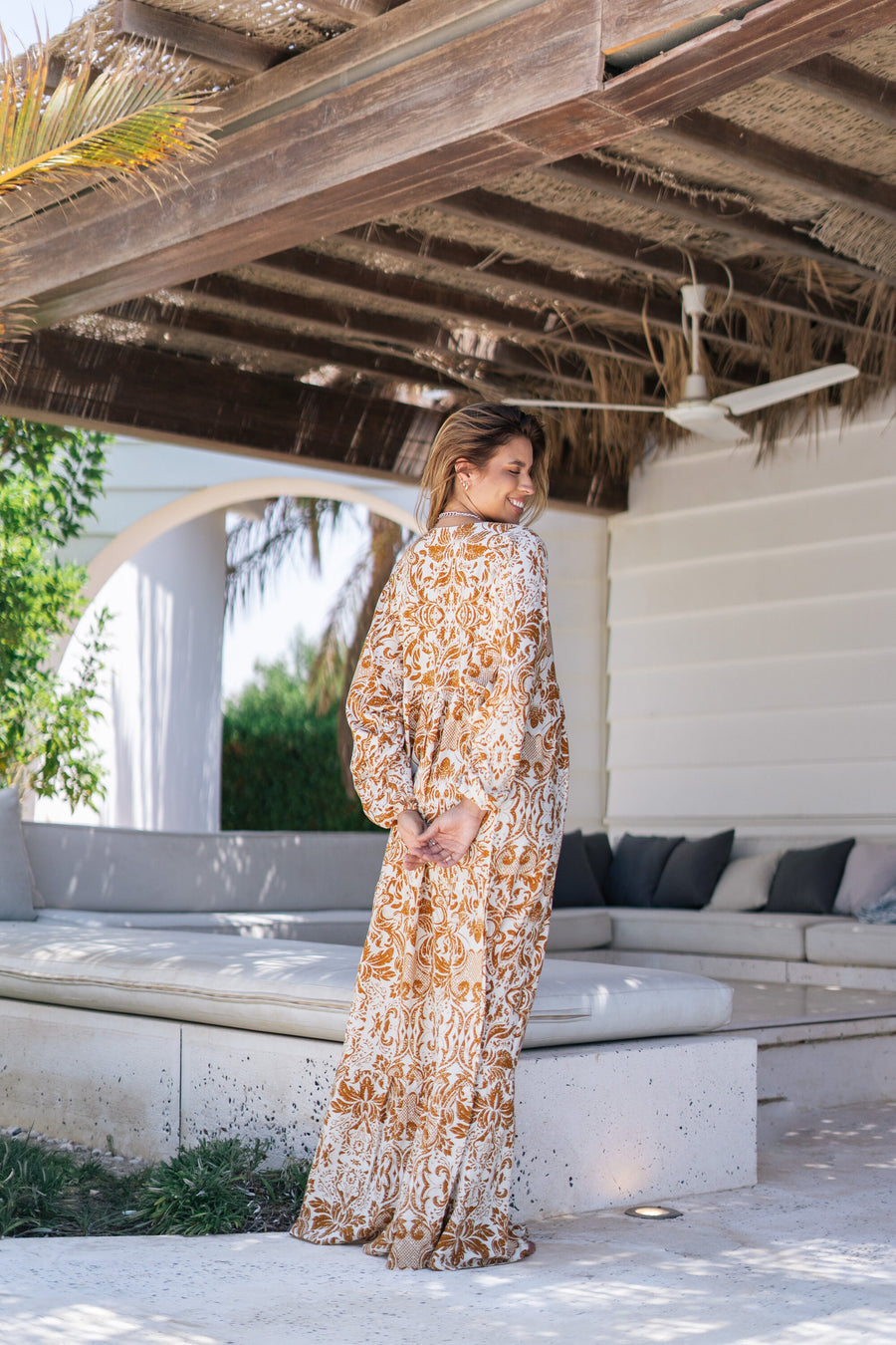Cotton boho summer mustard yellow print Caftan for women, caftan dress, caftans for women, Boho Kaftan dress, Caftans for women, 7-24