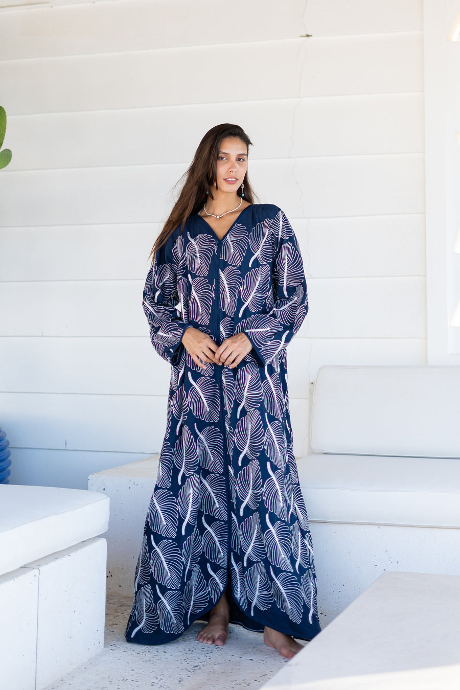 Navy blue caftan shop
