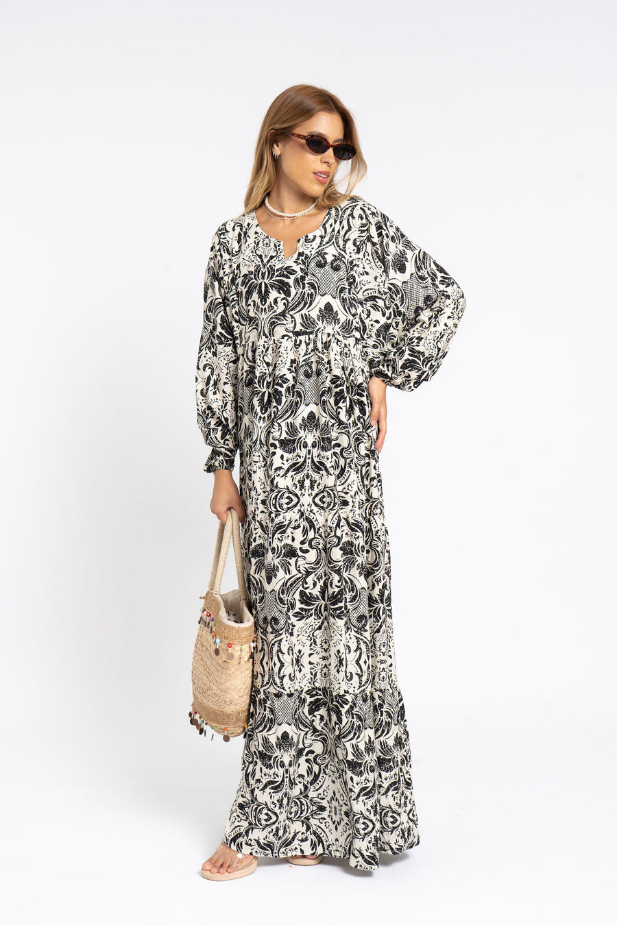 Black boho summer Egyptian Cotton print Caftan for women, caftan dress, caftans for women, Boho Kaftan dress, Caftans for women, 7-24
