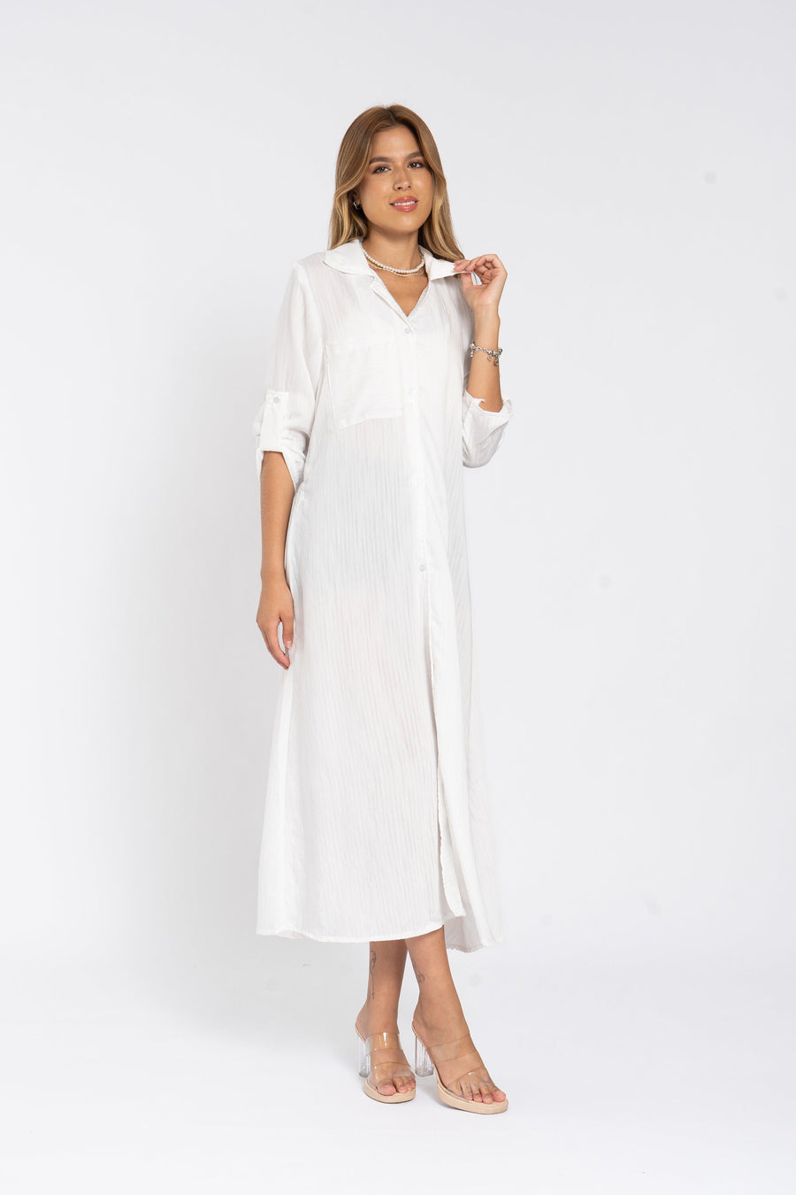 Striped Linen Shirt Dress, White Linen Dress caftan, caftans, Linen Clothing for Women