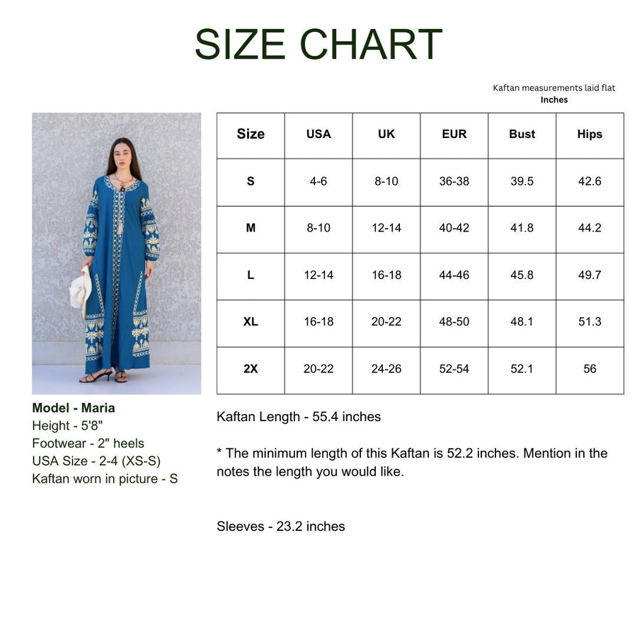 Navy blue embroidered Caftan, women's caftan, wedding dress, embroidered Caftan dress, Caftan maxi dress, Caftans for women, Caftans