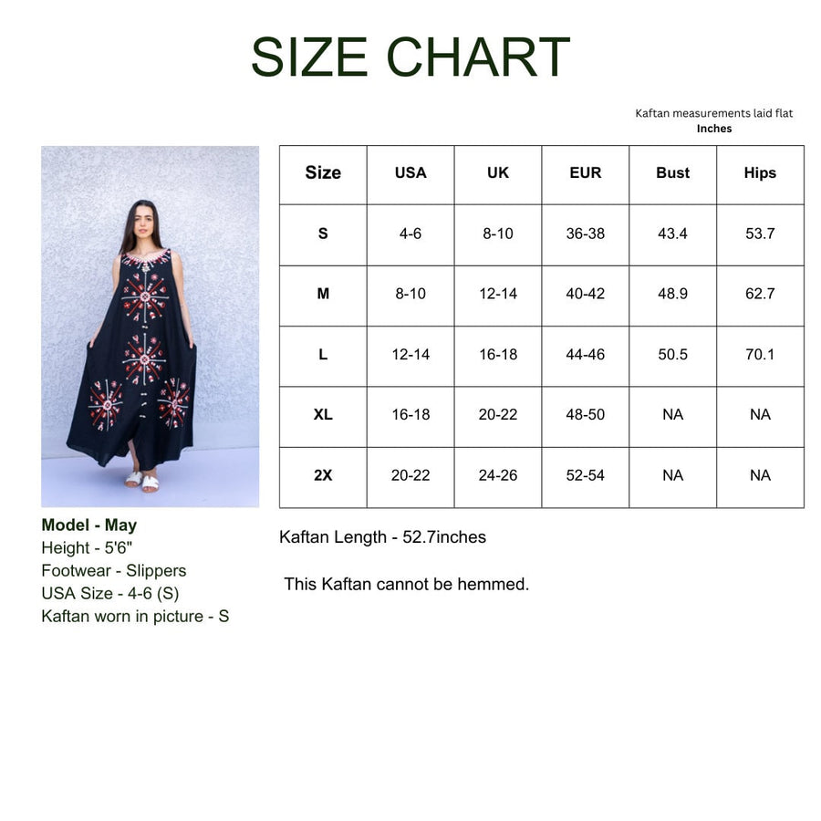 Bohemian Black linen caftan dress, Siwa embroidered kaftan dress, boho caftan, Summer Kaftan, Linen Caftans for women, caftans for women