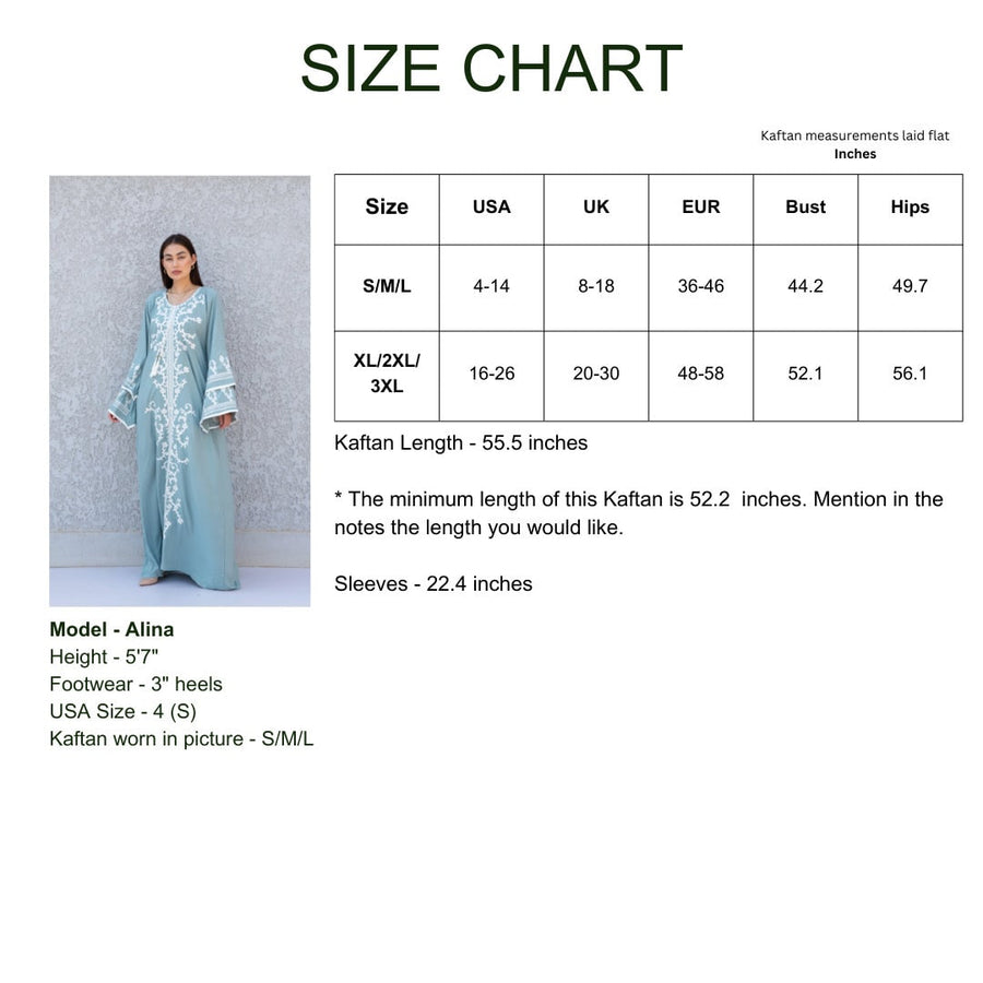 Elegant Blue wedding embroidered Kaftan maxi dress, Kaftan maxi, Cotton caftan women, caftan, Chic embroidered caftan, Egyptian cotton 10-23