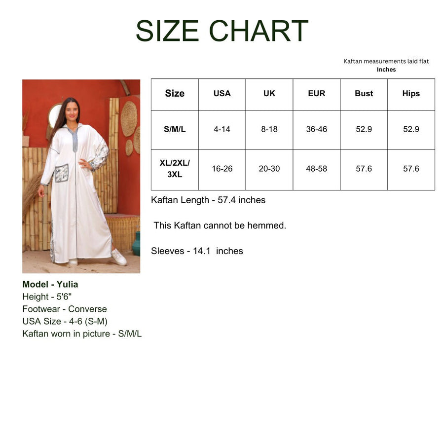 White kaftan embroidered with pocket dress, Kaftan maxi, Cotton caftan women, caftan, Chic embroidered caftan, Egyptian cotton 04-24