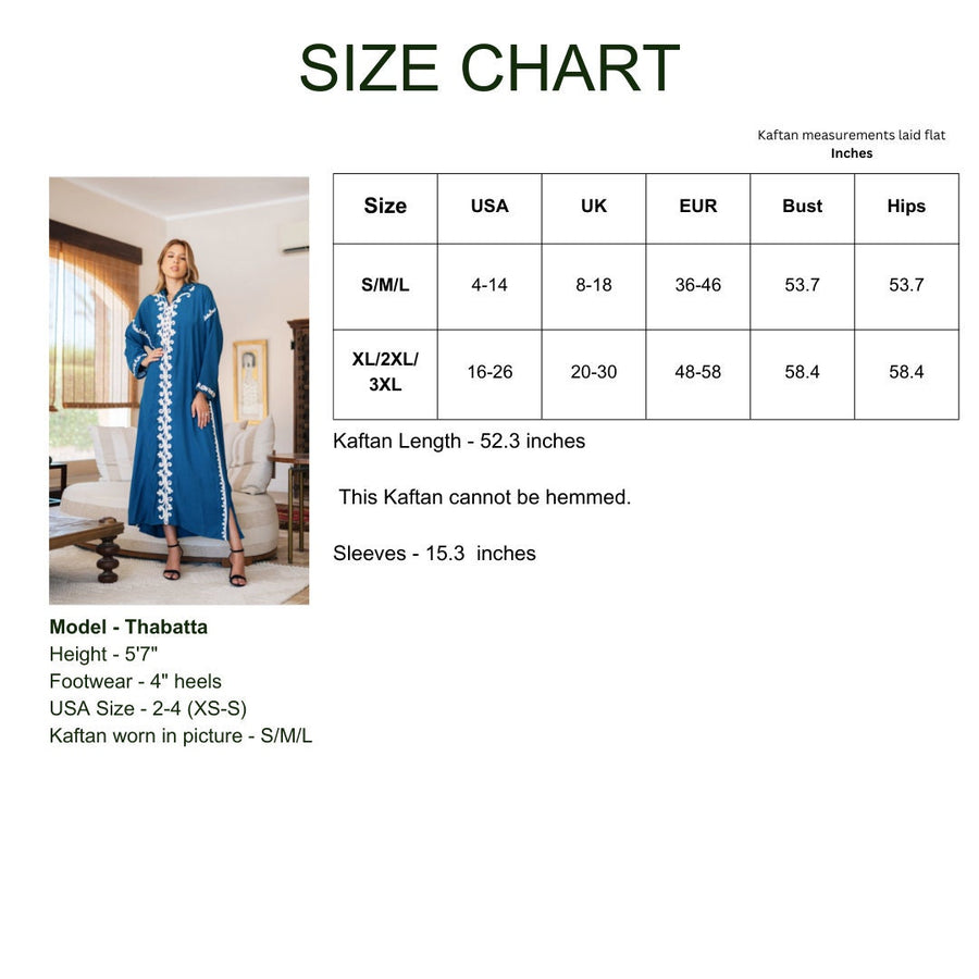 Luxurious hooded blue embroidered caftan, Cotton summer caftan, chic caftan, Summer Kaftan, Caftans for women, caftans for women