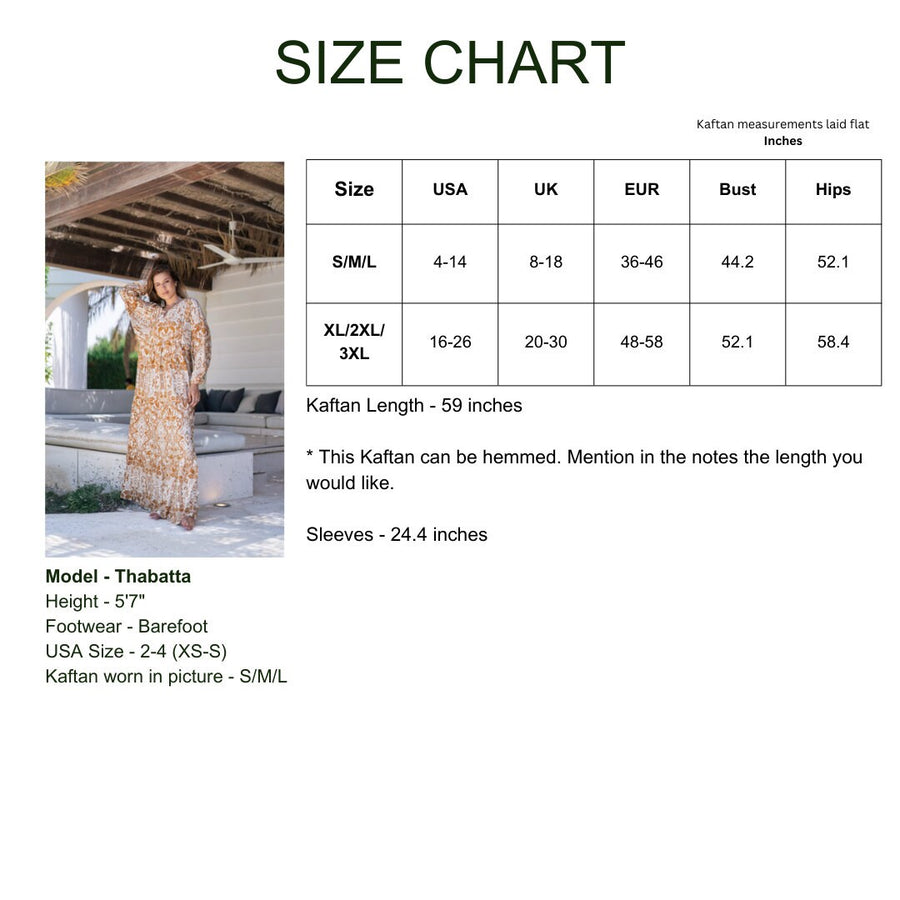 Cotton boho summer mustard yellow print Caftan for women, caftan dress, caftans for women, Boho Kaftan dress, Caftans for women, 7-24