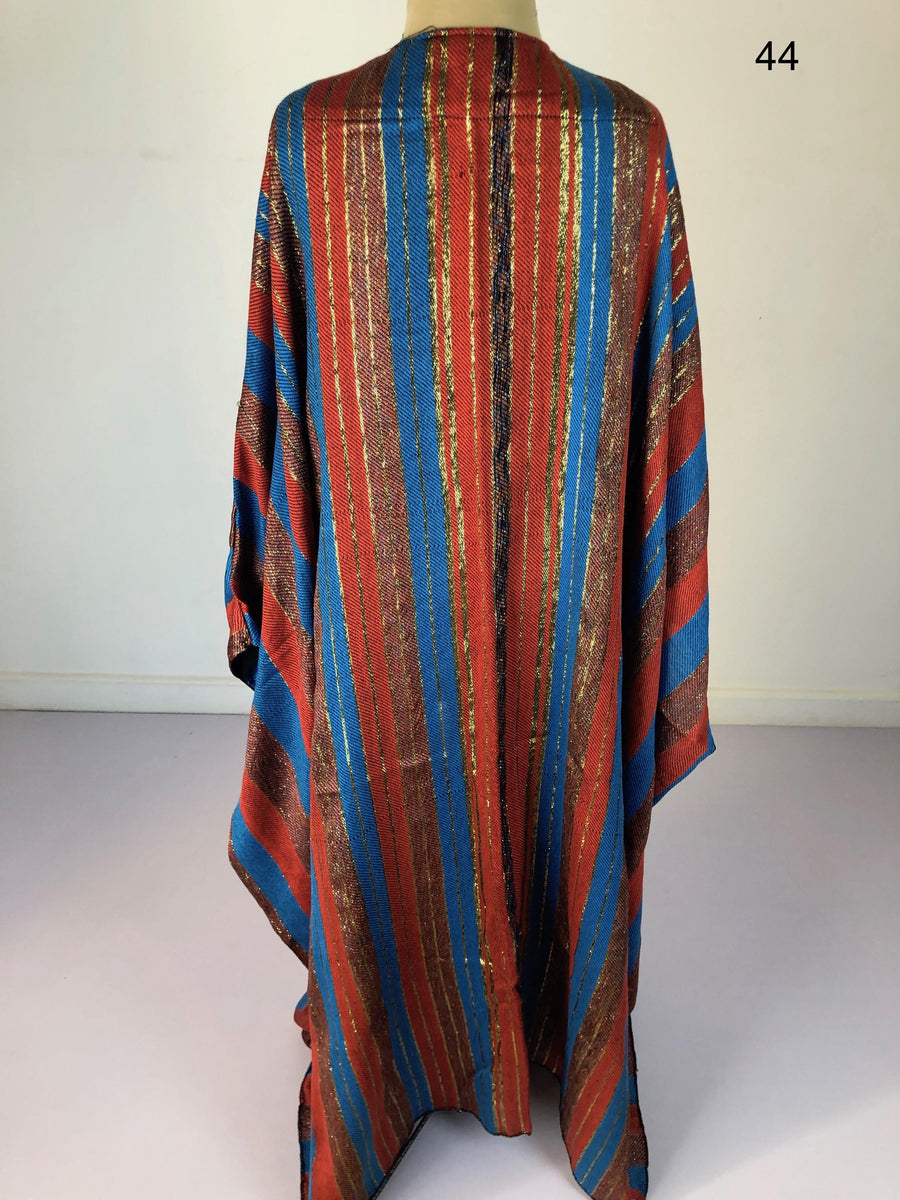 Stunning colorful hand loomed Wool Abaya with silver threads, Wool winter Abaya, Colorful Abaya, Handmade Abaya, women abaya