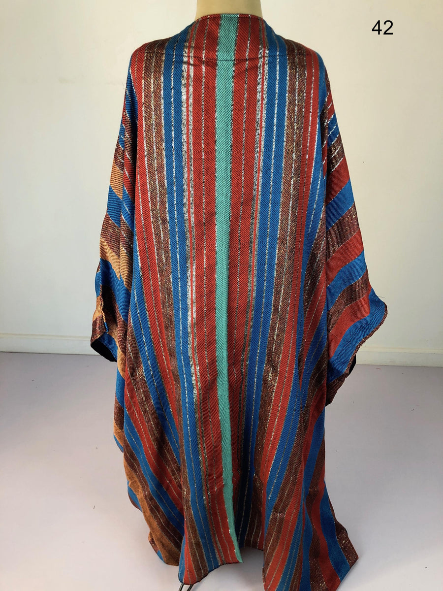 Vibrant multicolor hand loomed Kimono, Winter Wool Kimono, Abayas, Winter Abaya, Colorful Abaya, Handmade Abaya, Kimonos for women