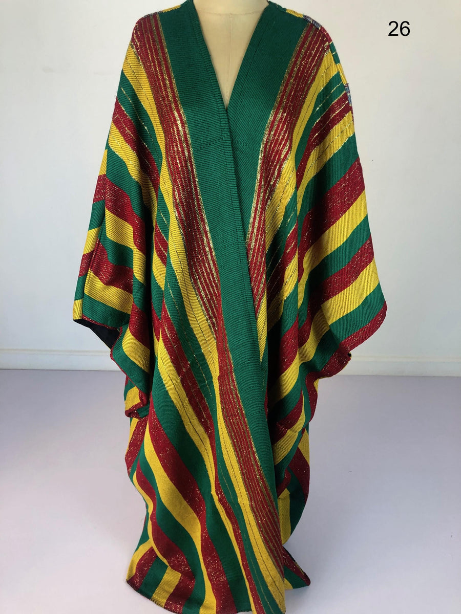 Vibrant multicolor hand loomed Kimono, Winter Wool Kimono, Abayas, Winter Abaya, Colorful Abaya, Handmade Abaya, Kimonos for women