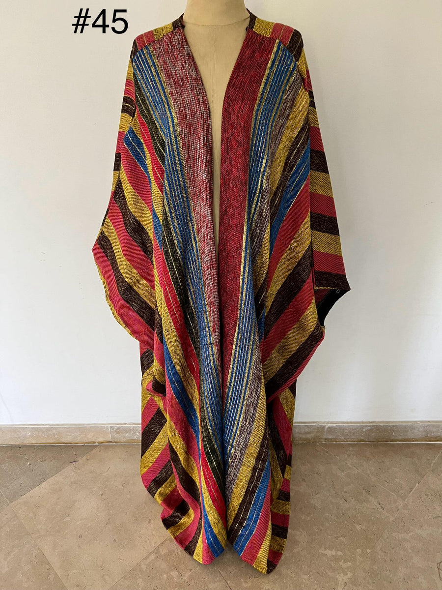 Stunning luxe hand loomed Kimono, Winter Wool Kimono, Winter kimono, Bohemian Kimono, Colorful Abaya, Handmade Abaya, Kimonos for women