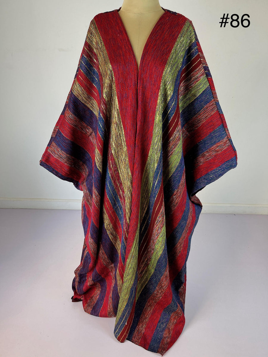 Bedouin luxe multicolor hand loomed wool Kimono, Winter Wool Kimono, Winter kimono, Bohemian Kimono, Colorful Kimono, Kimonos for women