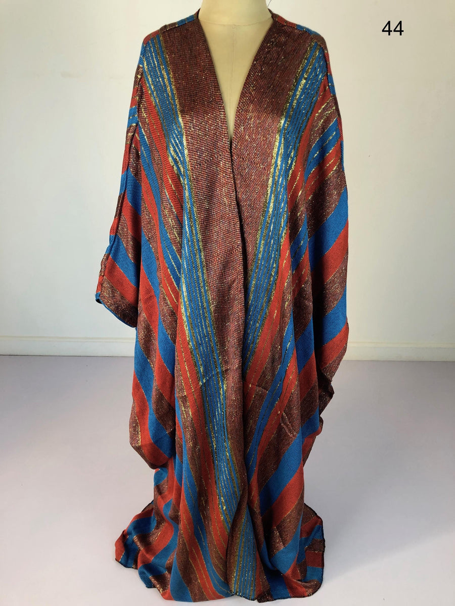 Stunning colorful hand loomed Wool Abaya with silver threads, Wool winter Abaya, Colorful Abaya, Handmade Abaya, women abaya