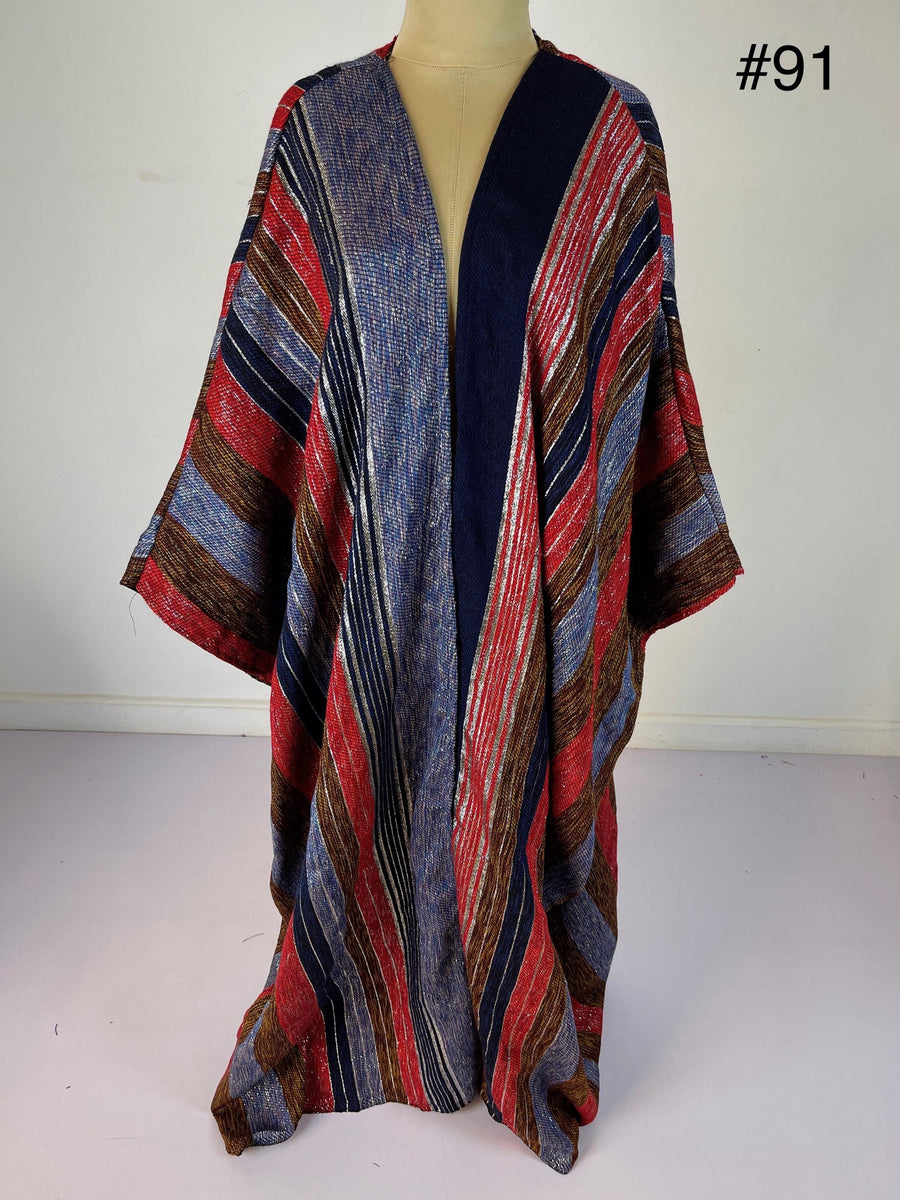 Stunning luxe hand loomed Kimono, Winter Wool Kimono, Winter kimono, Bohemian Kimono, Colorful Abaya, Handmade Abaya, Kimonos for women