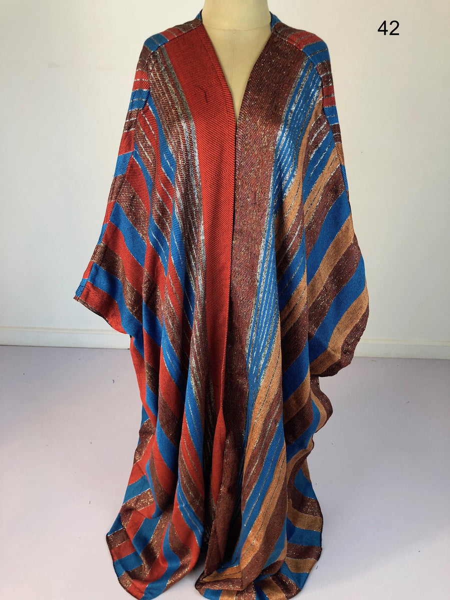Vibrant multicolor hand loomed Kimono, Winter Wool Kimono, Abayas, Winter Abaya, Colorful Abaya, Handmade Abaya, Kimonos for women